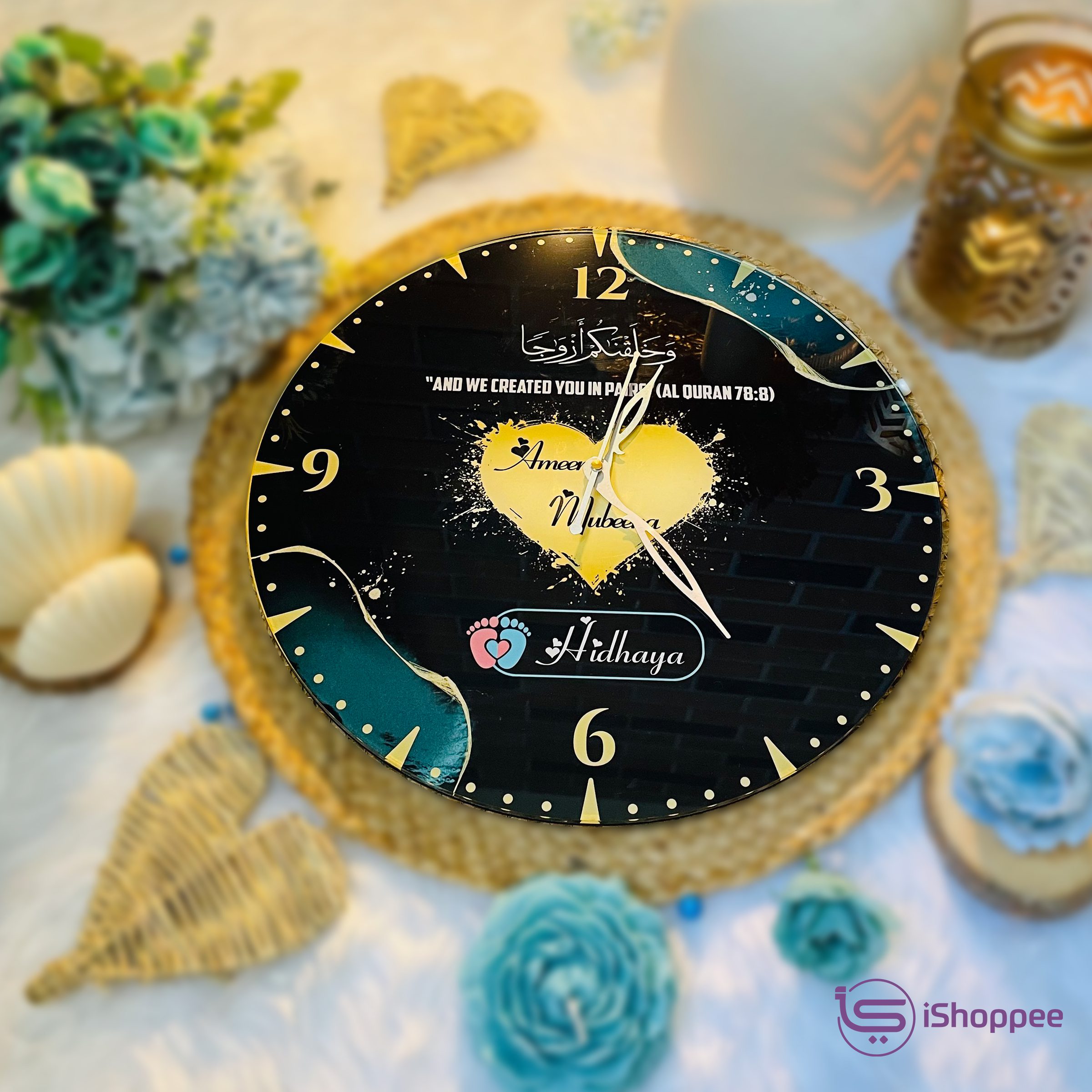 Premium-black-and-gold-clock